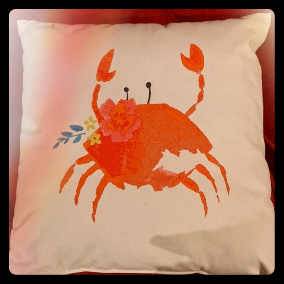 West Elm, 16x16 Crab Indoor/ Outdoor Pillow - Picture 1 of 5